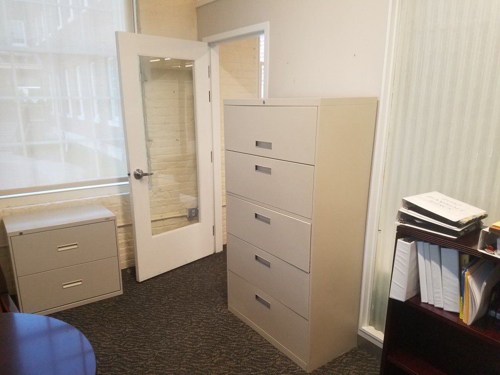 2 office file cabinets