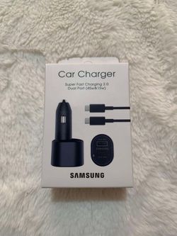 Brand New 45Watts Original Samsung Super Fast C-Type To C-Type Car Charger