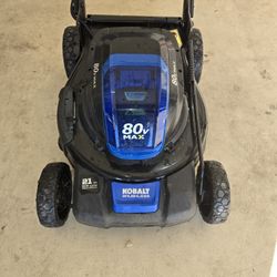 Kobalt 80v mower w 2 Batteries and Charger