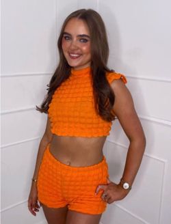 Small textured shorts set