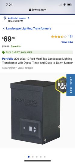 PORTAFOLIO LANDSCAPE POWER PACK BLACK FINISH 200 WATTS. BRAND NEW