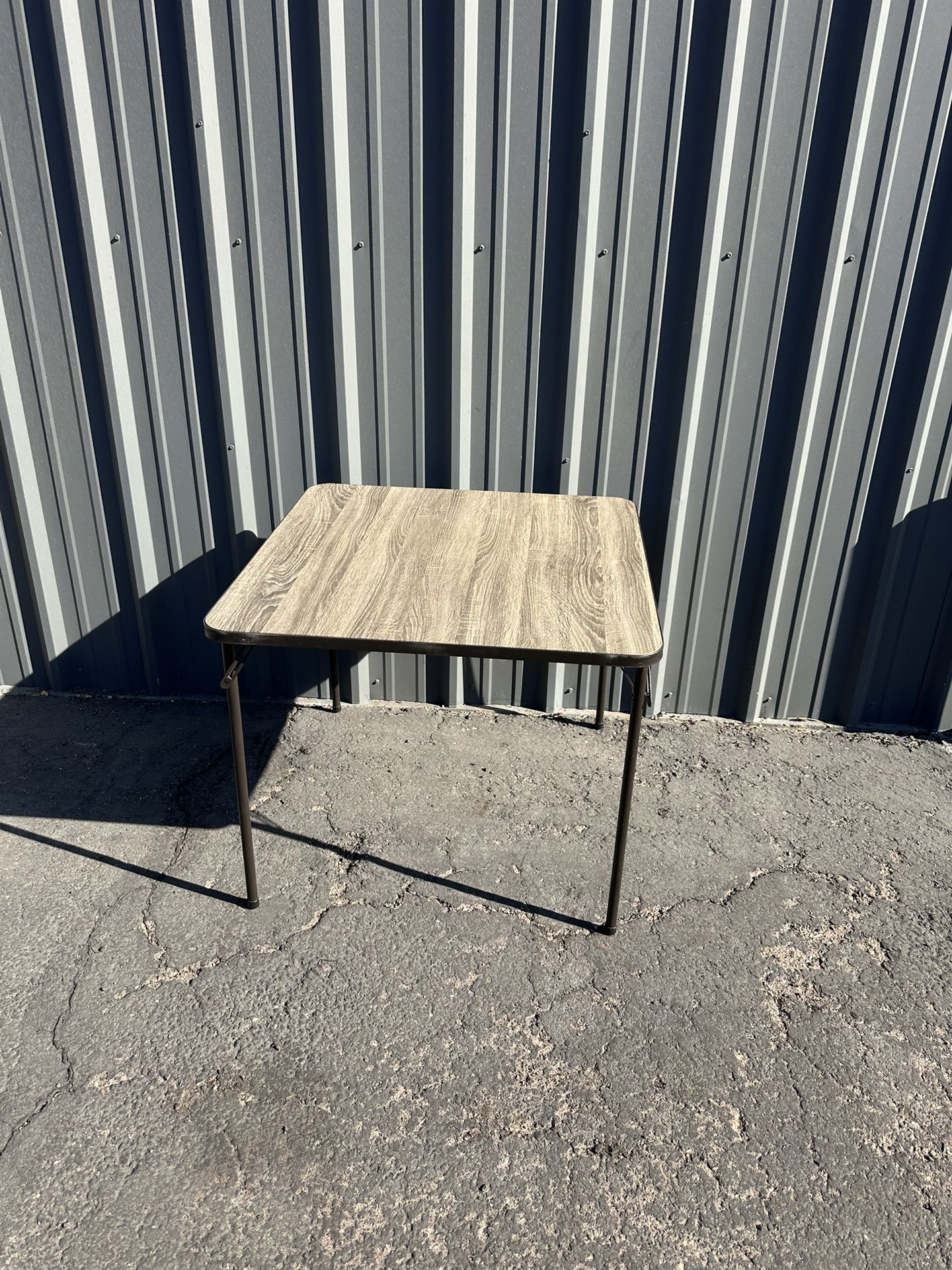 Modern Wood Grain Elastic Edged Polyester Fitted Table Cover, Tablecloth for Indoor Outdoor Party Dinner Patio Decor, Fits 32X32 Inch Square Table