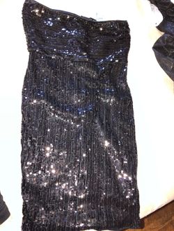 Black sequin party dress