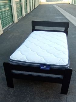 TWIN BED FRAME WITH MATTRESS