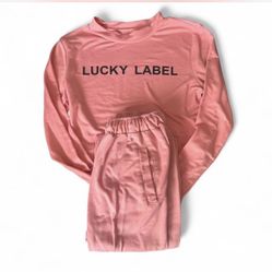 Medium Crop Top Set With Stacked Pants