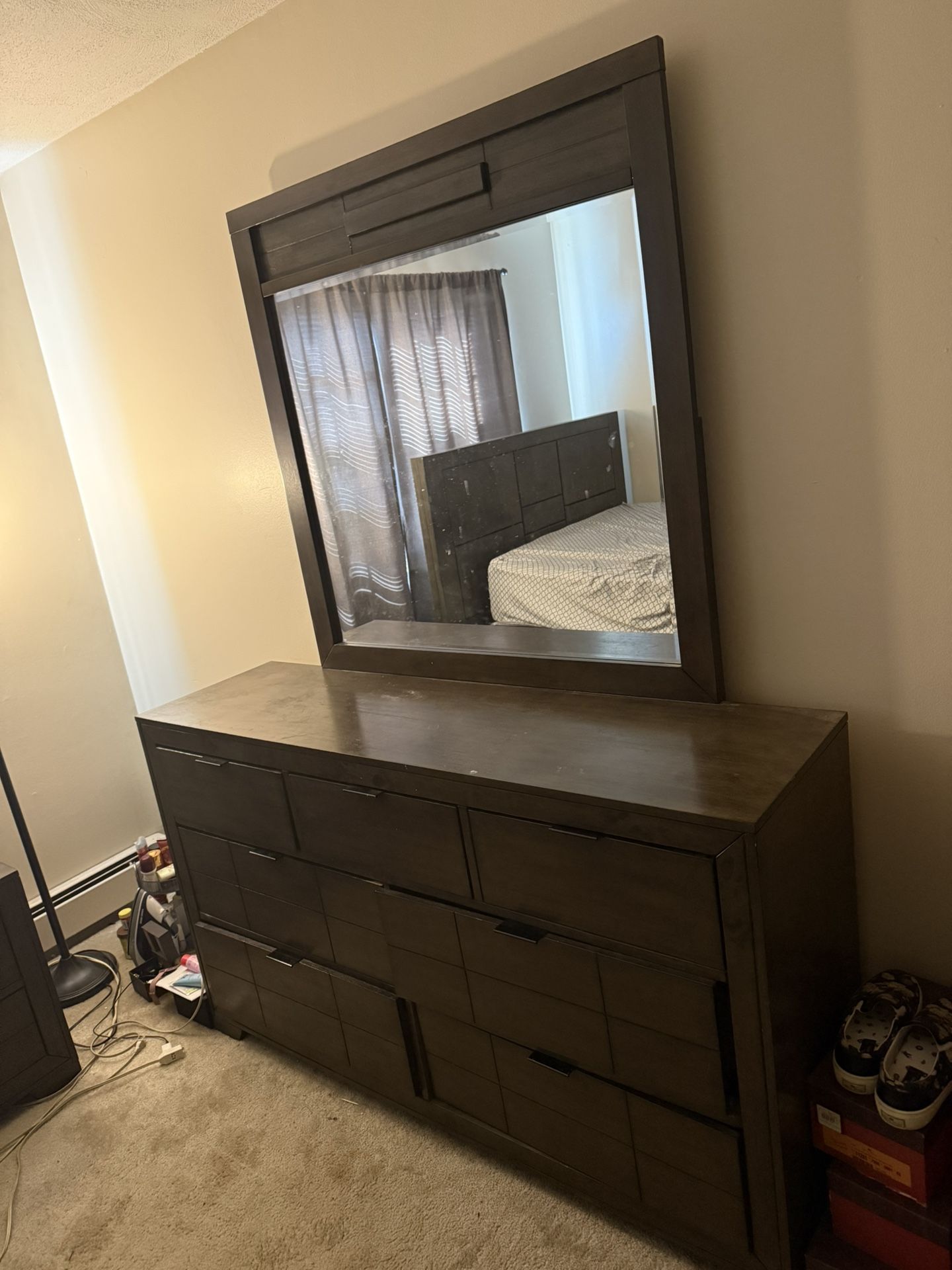 Dresser and Mirror Combo