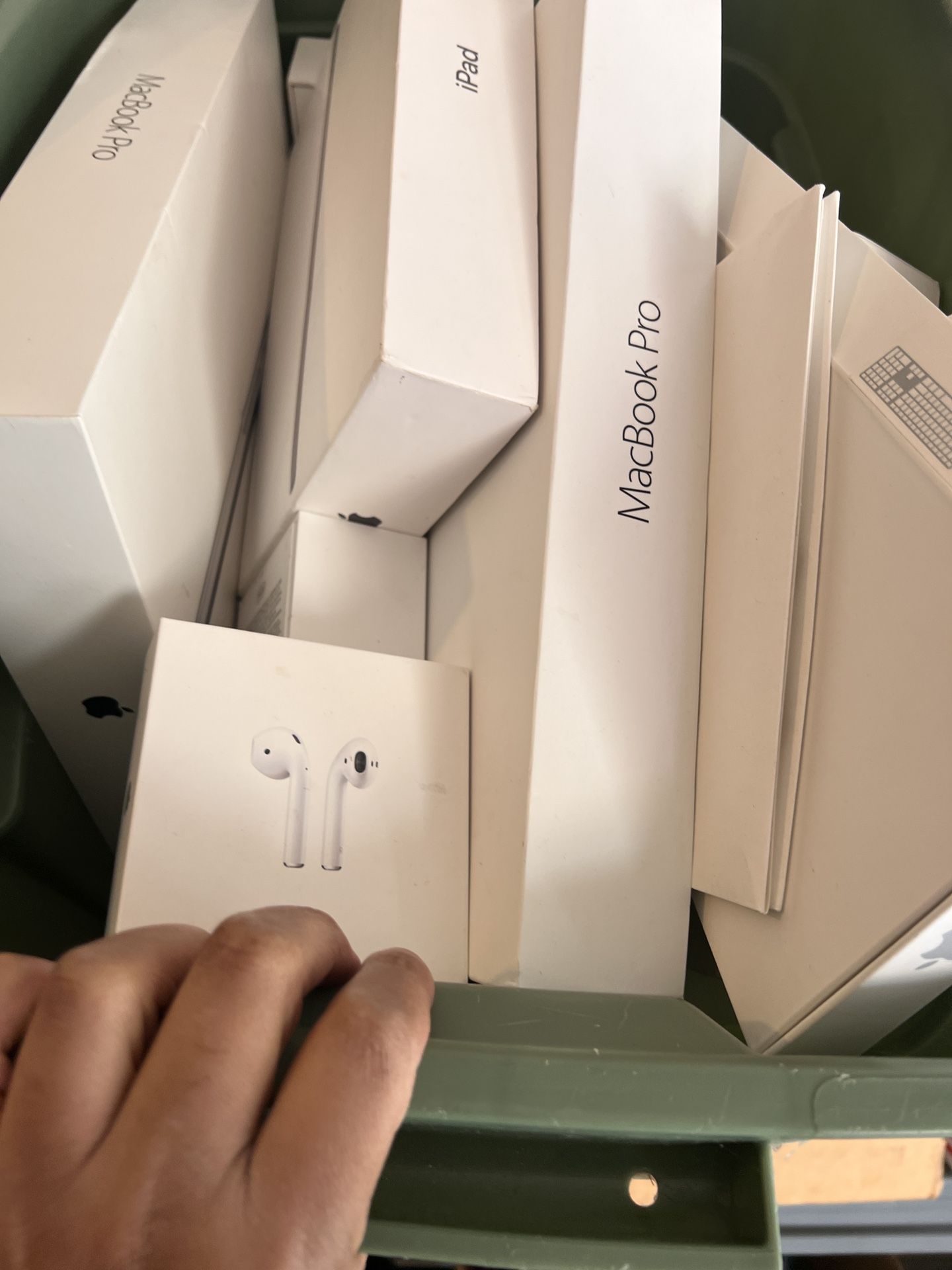 empty apple boxs watch earpods laptops loe bulk about 20