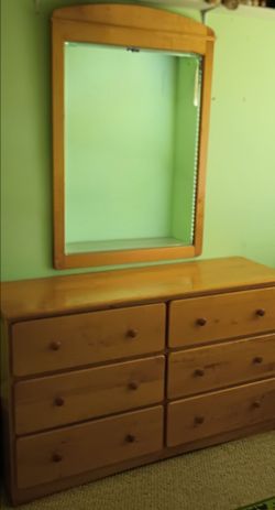Dresser with matching mirror