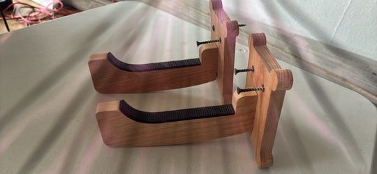 Wooden surf board hooks