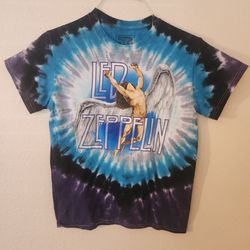Led Zeppelin Angel Tye Die Tshirt Adult Medium