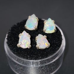 Opal Earrings Sterling Silver 