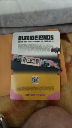 Outside lands 3 day GA ticket/wristband