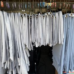 Polyester Table Linen - Silver / Dusty Blue