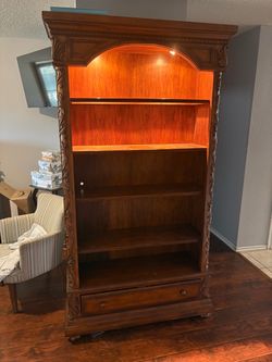 Solid wood book shelf
