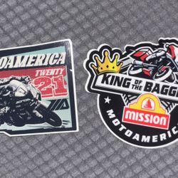 Two Moto America Stickers 