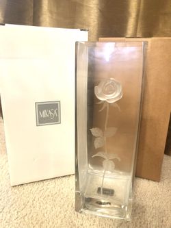 Mikasa 12” Crystal Square Vase