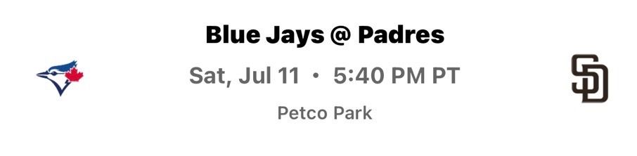 One Ticket for San Diego Padres vs Toronto Blue Jays