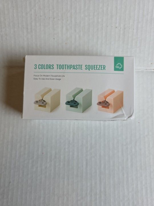 3Pcs Rolling Tube Toothpaste Squeezer Manual Dispenser Seat Holder Home Bathroom