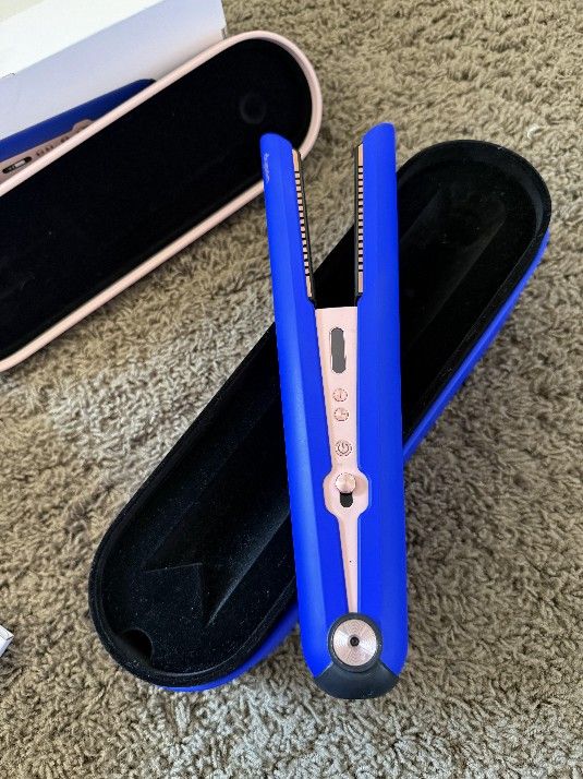 Dyson corrale hair straightener blue blush
