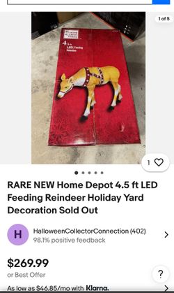 Feeding Reindeer Holiday Yard Decoration Pair($400) Or Individually($200 Each) 