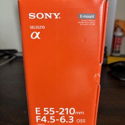 Sony E-Mount Telephoto E 55-210mm F4.5-6.3 oss