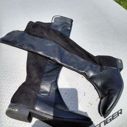 Women's Suede And Leather Boots 9 And 1/2