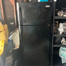 working 66' black double door freezer/fridge frigidaire