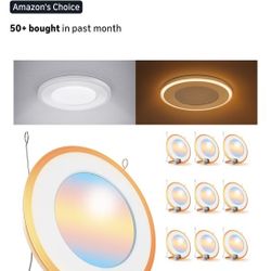 12 Pack Of 6inch Can Light For Ceiling Led Flat Recessed Lighting New In Box Pick Up In Pomona $50