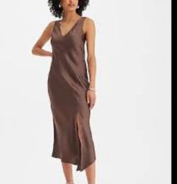 Cocktail & Party Satin V- Neck