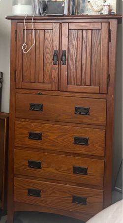 Dresser with drawers and inner storage Wood Tall