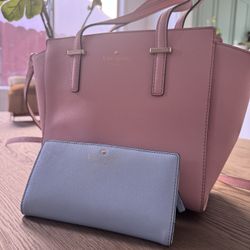 Pink Kate Spade Purse & Blue Kate Spade Wallet