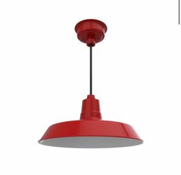 Red Pendant Barn Lights