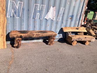 wood benches