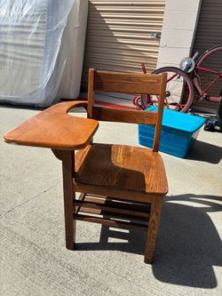 School desk and chair