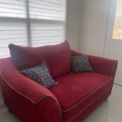 Red Loveseat – Comfortable & Stylish!