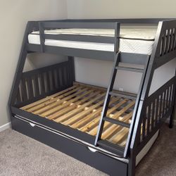 Twin over full bunk bed with mattresses included