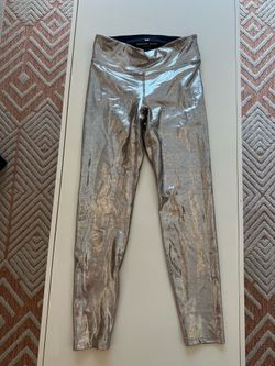 Heroine Sport Silver Metallic Leggings Small