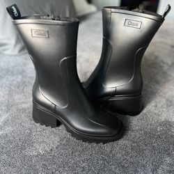 Chloe Rain boots Black Rubber Sz 8 (39 EU)