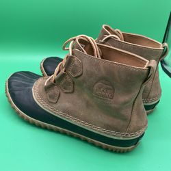 Sorel Out N About Leather Rain Snow Boots Womens Size 9 Waterproof Outdoor