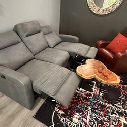 Recliner Couch Grey