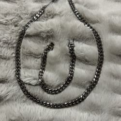 Steel Chain And Bracelet 