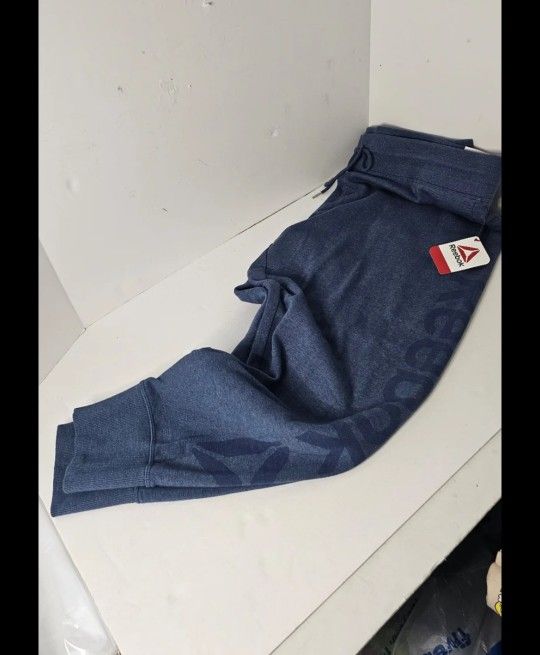 Reebok Ensign Blue Jogger Pants W Pockets Womens 2XL 