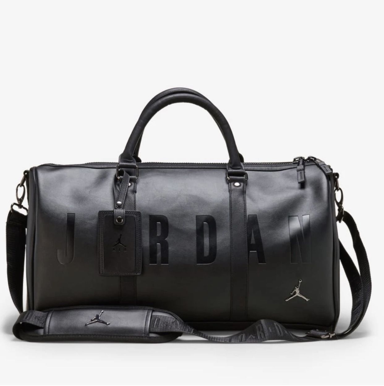 JORDAN | JUMPMAN DUFFLE BAG | BLACK/BLACK | JORDAN LETTERING | BRANDING