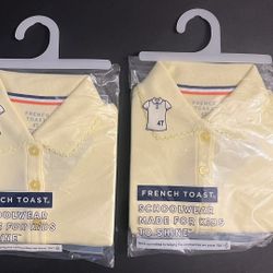 2 Button-Up Shirt Girls (4T) - School Uniform