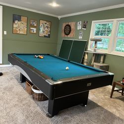 8” Pool Table / Ping Pong Table 