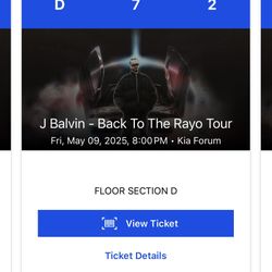 J Balvin Front Row Right By Stage 2 Tickets 