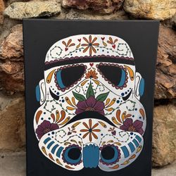 Storm Trooper Day Of The Dead Painting