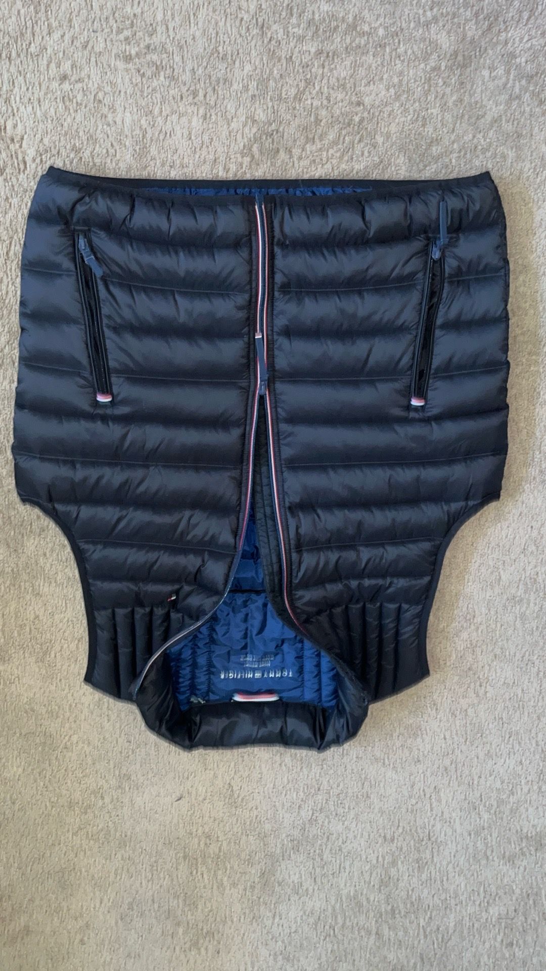 Tommy Hilfiger light weight puffer jacket black size M
