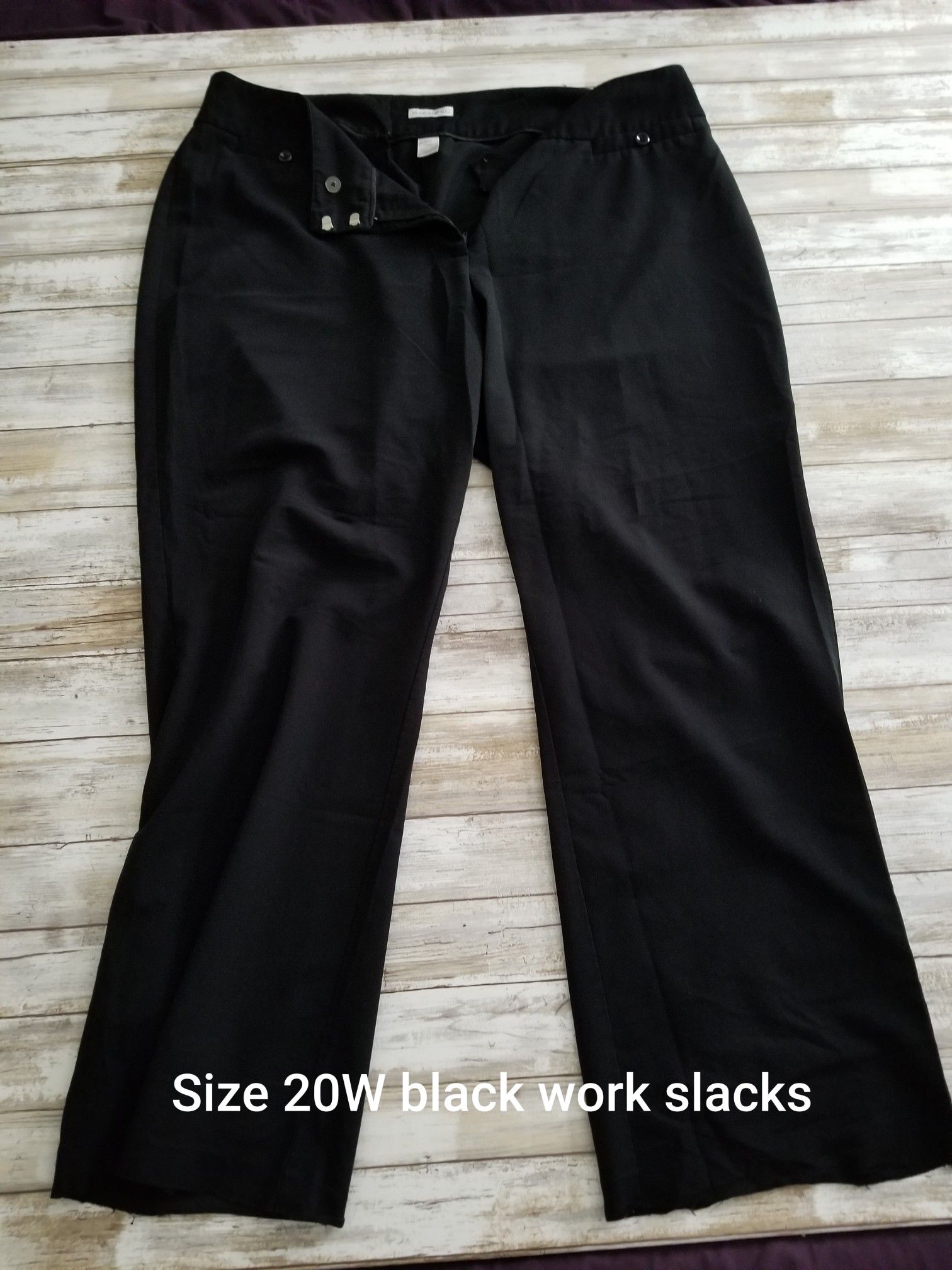 Size 20w black work pants