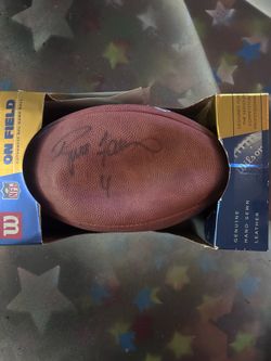 Signed Brett farve football
